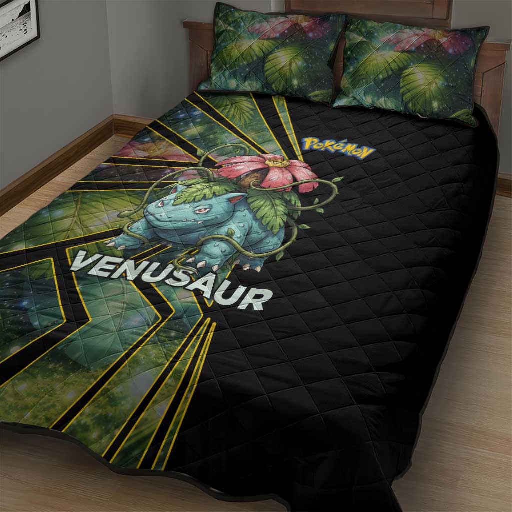 Venusaur Poké Quilt Bed Set Jungle Flora Comic Style