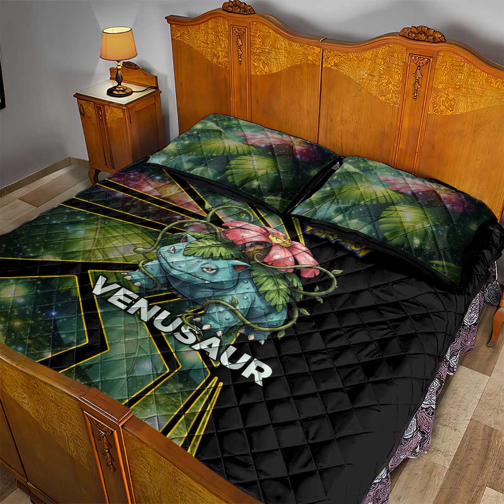 Venusaur Poké Quilt Bed Set Jungle Flora Comic Style