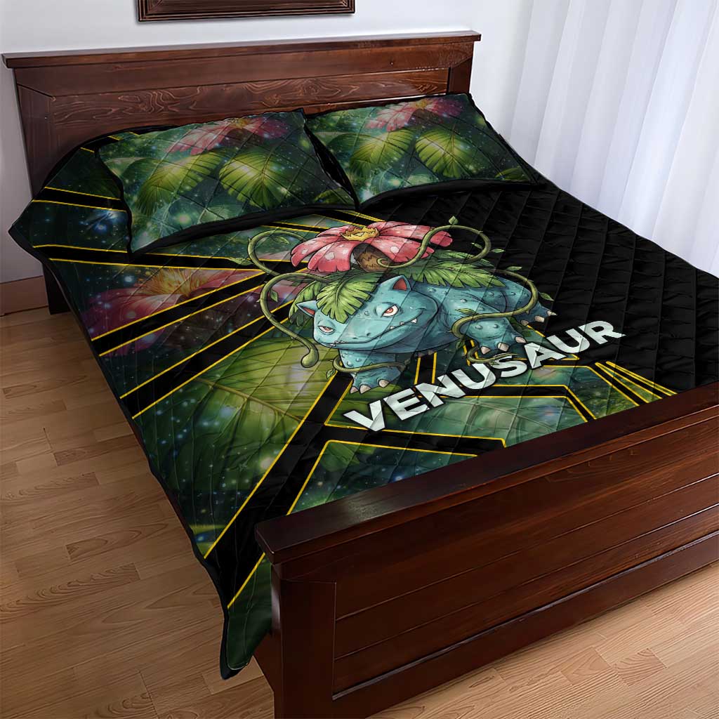 Venusaur Poké Quilt Bed Set Jungle Flora Comic Style