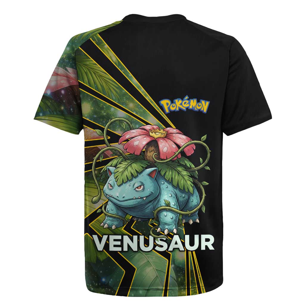 Venusaur Poké Rugby Jersey Jungle Flora Comic Style