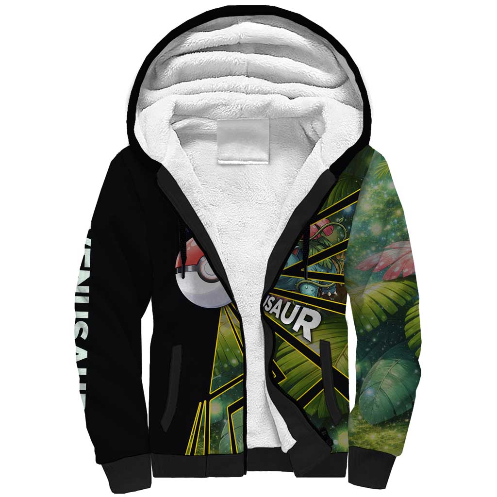 Venusaur Poké Sherpa Hoodie Jungle Flora Comic Style