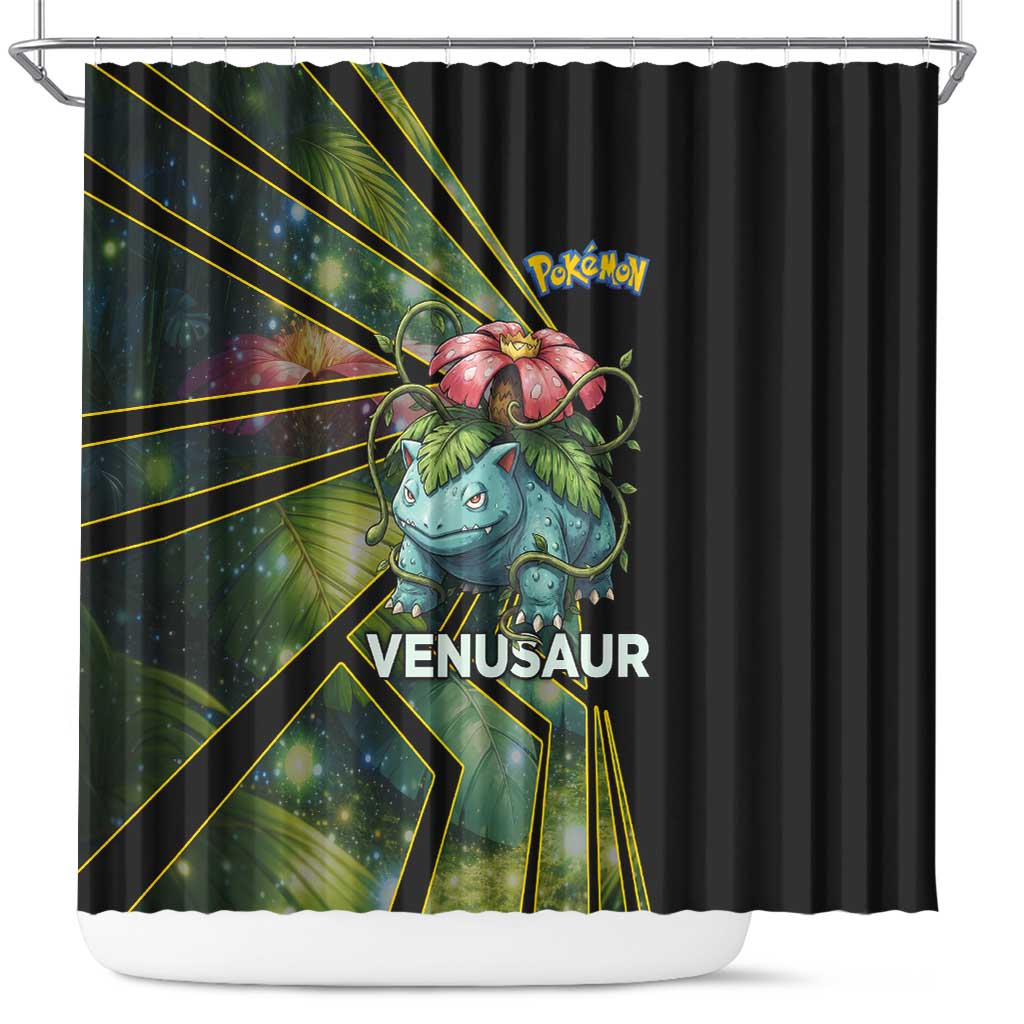 Venusaur Poké Shower Curtain Jungle Flora Comic Style