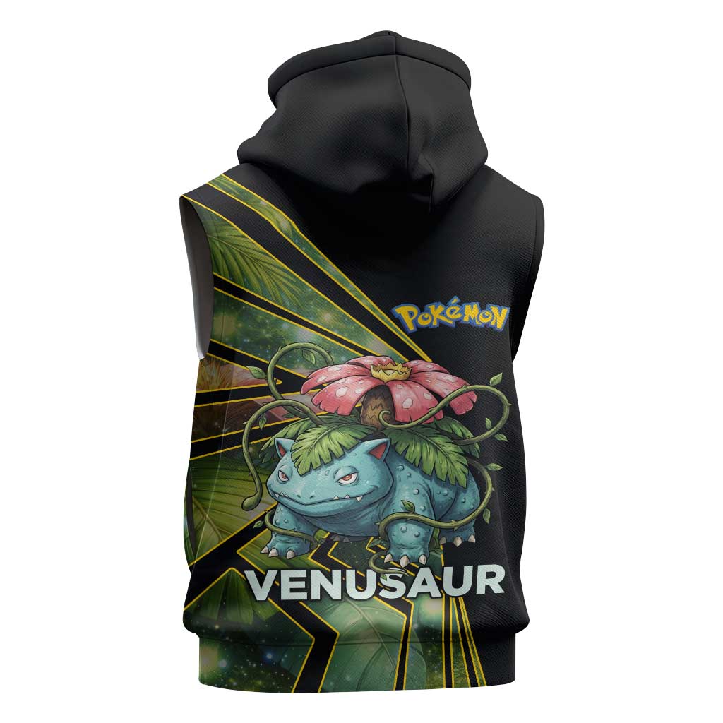 Venusaur Poké Sleeveless Hoodie Jungle Flora Comic Style