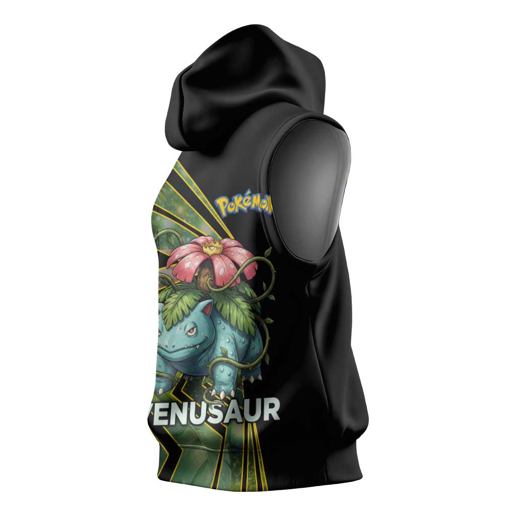 Venusaur Poké Sleeveless Hoodie Jungle Flora Comic Style
