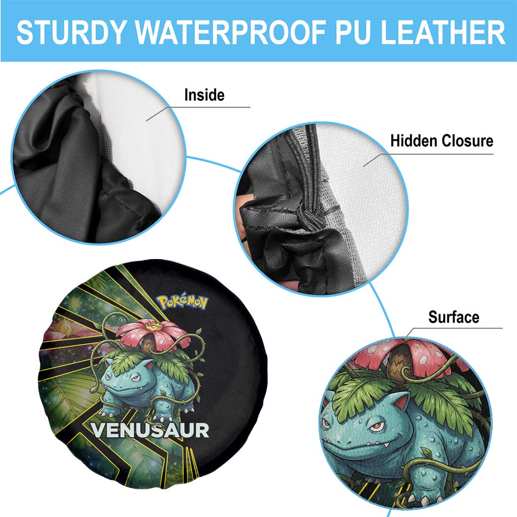 Venusaur Poké Spare Tire Cover Jungle Flora Comic Style