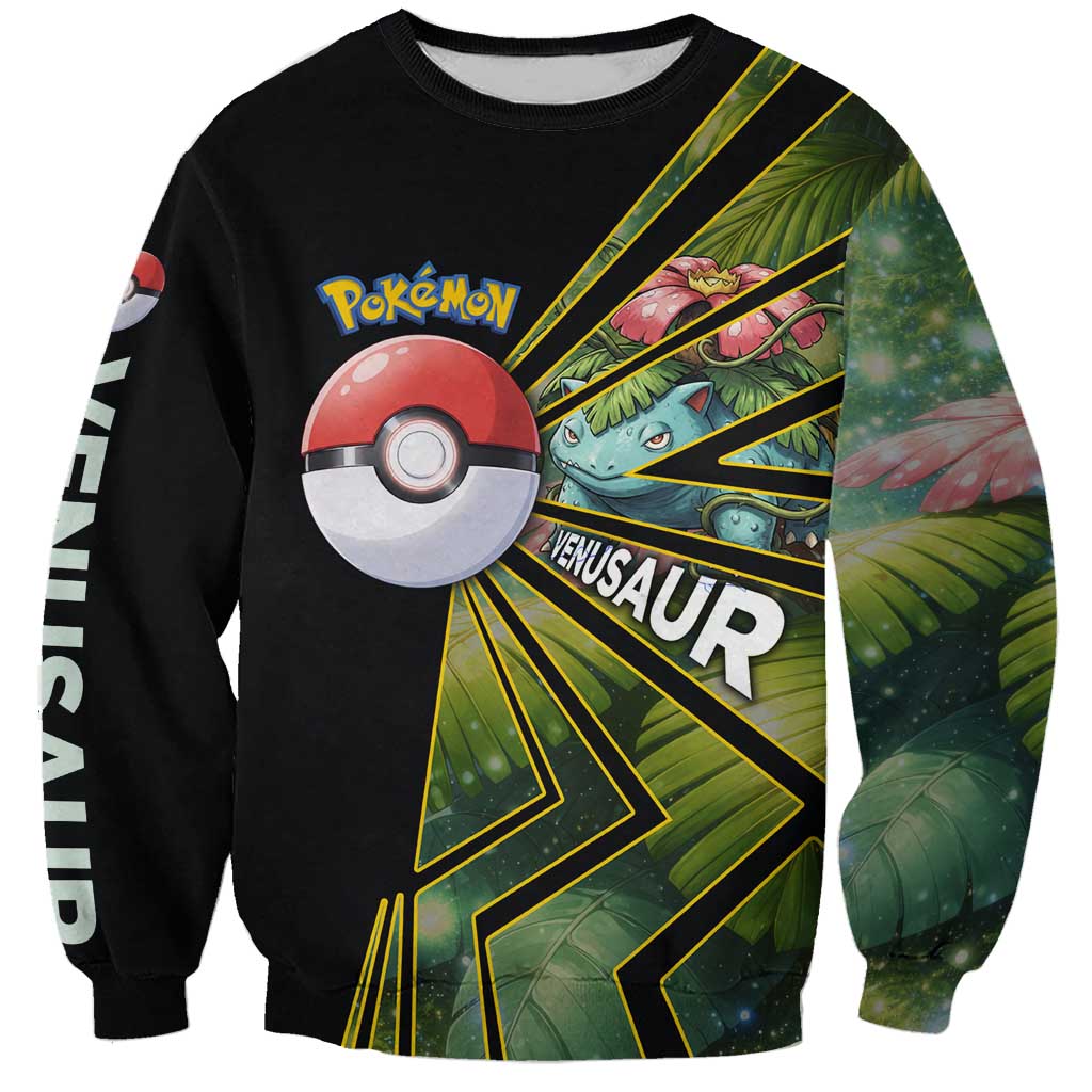 Venusaur Poké Sweatshirt Jungle Flora Comic Style