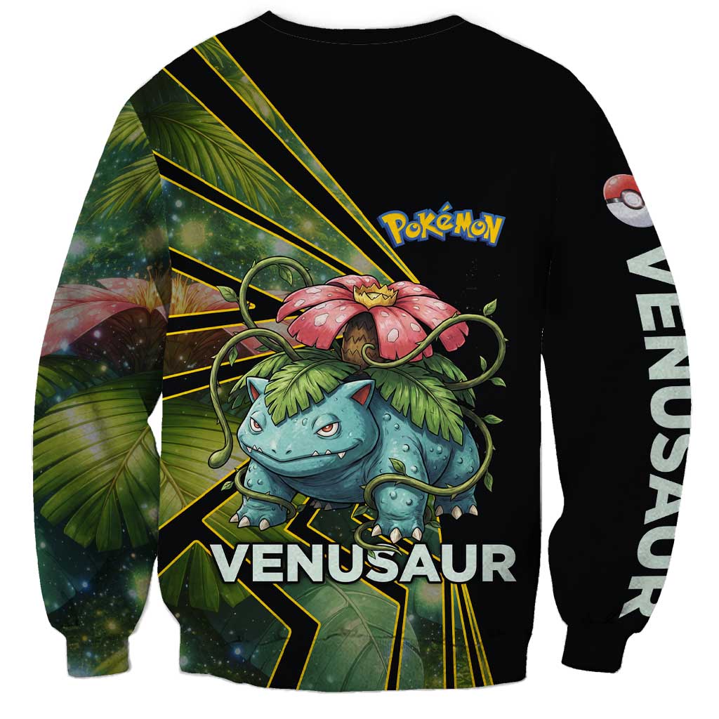 Venusaur Poké Sweatshirt Jungle Flora Comic Style