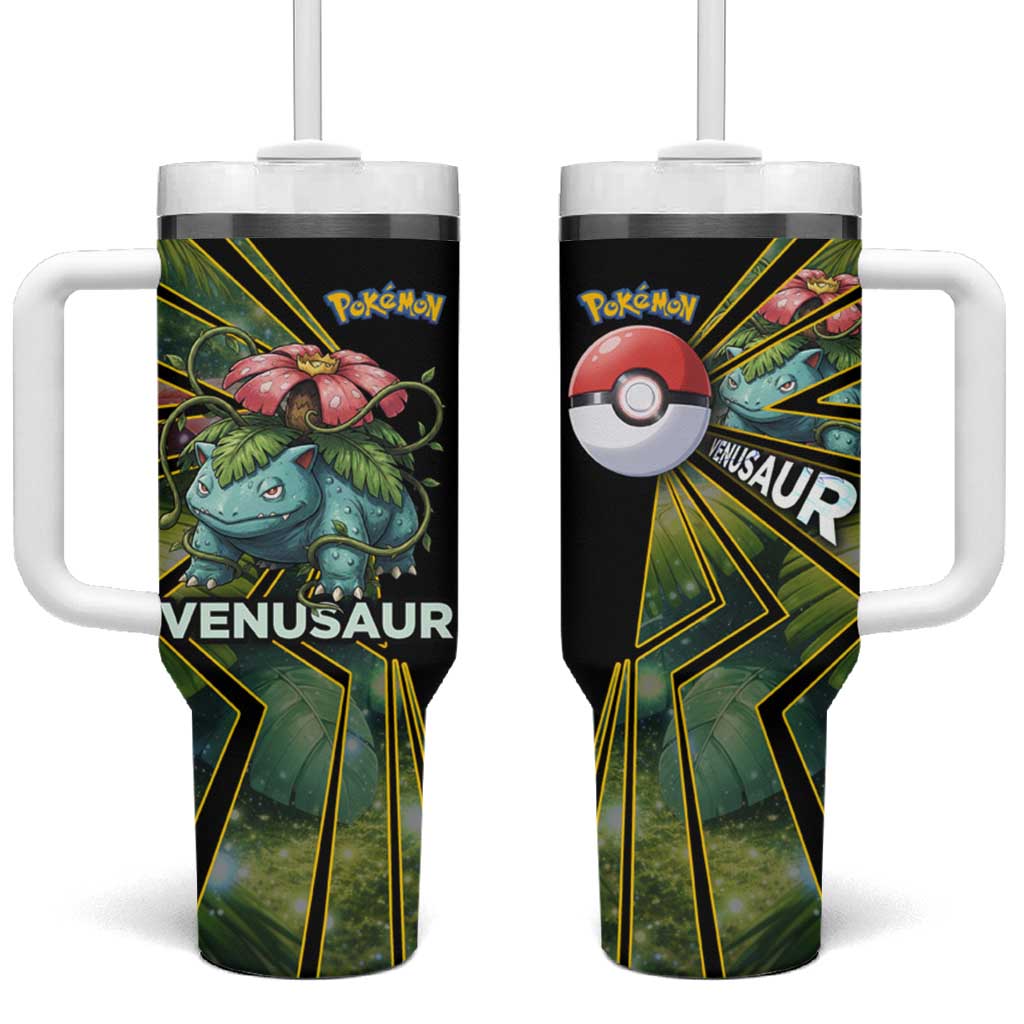 Venusaur Poké Tumbler With Handle Jungle Flora Comic Style