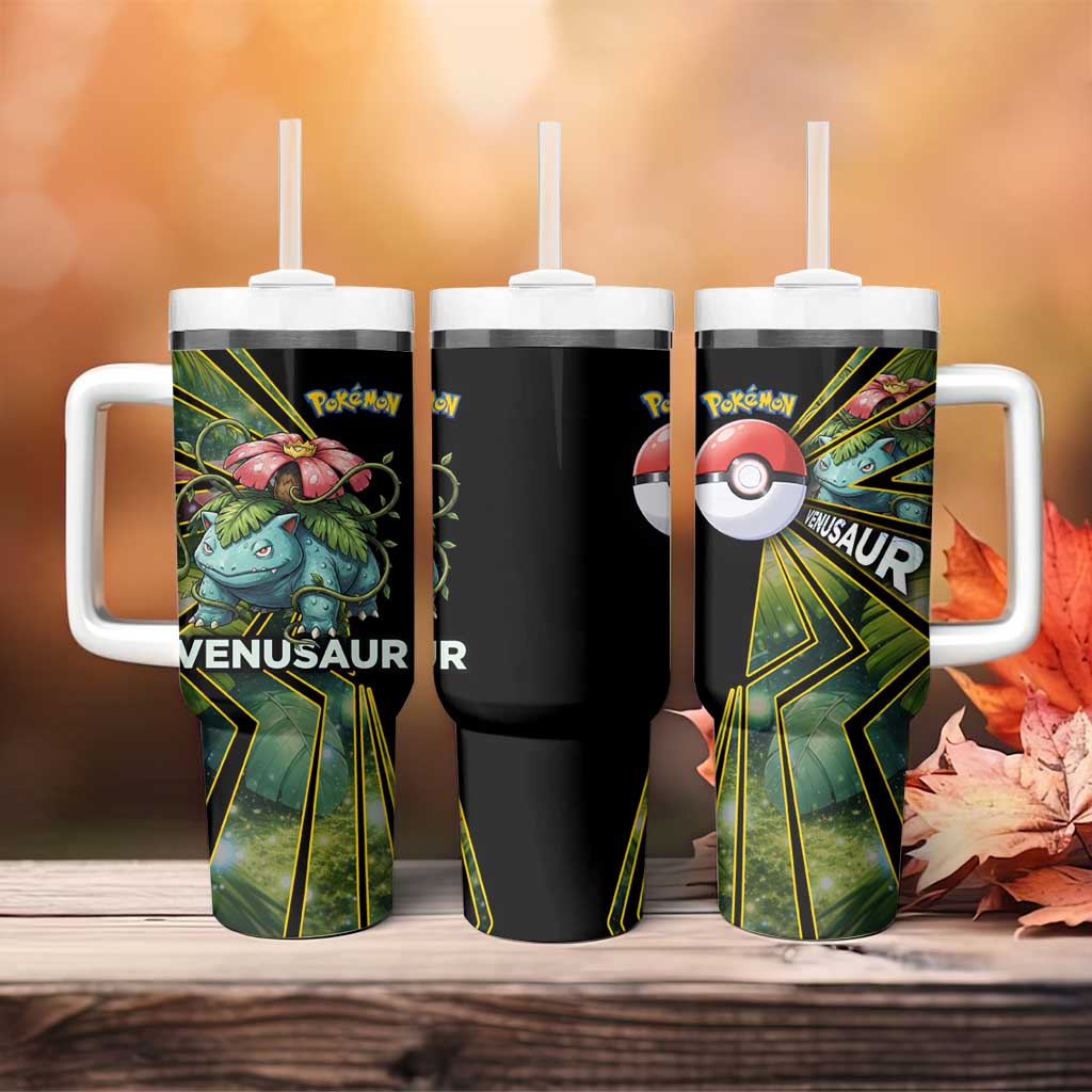 Venusaur Poké Tumbler With Handle Jungle Flora Comic Style
