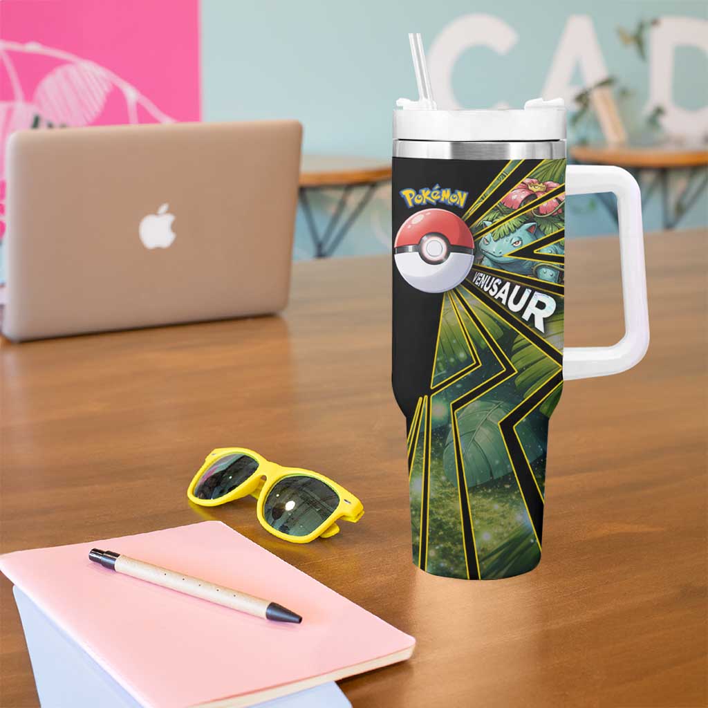 Venusaur Poké Tumbler With Handle Jungle Flora Comic Style