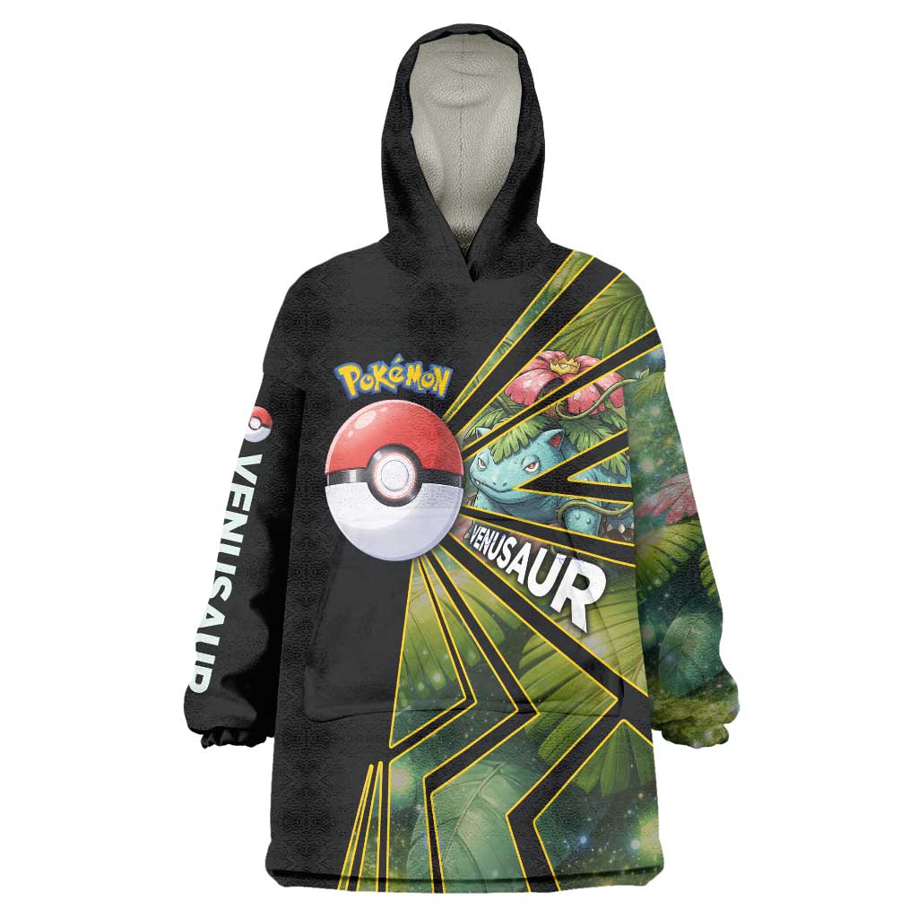 Venusaur Poké Wearable Blanket Hoodie Jungle Flora Comic Style
