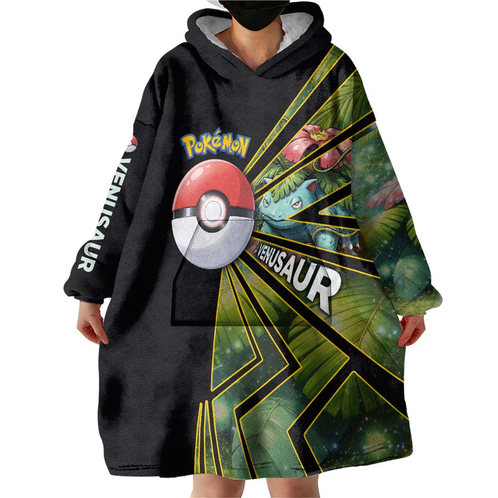 Venusaur Poké Wearable Blanket Hoodie Jungle Flora Comic Style