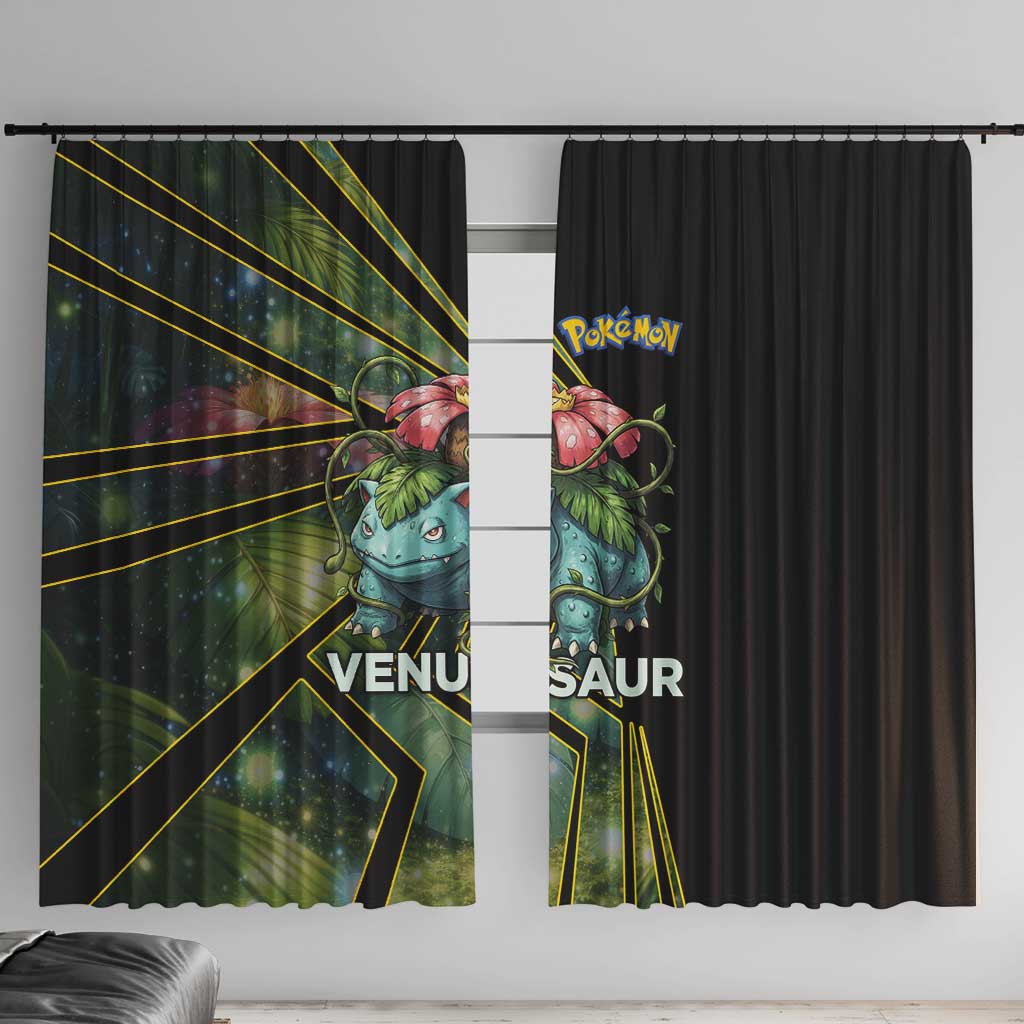 Venusaur Poké Window Curtain Jungle Flora Comic Style