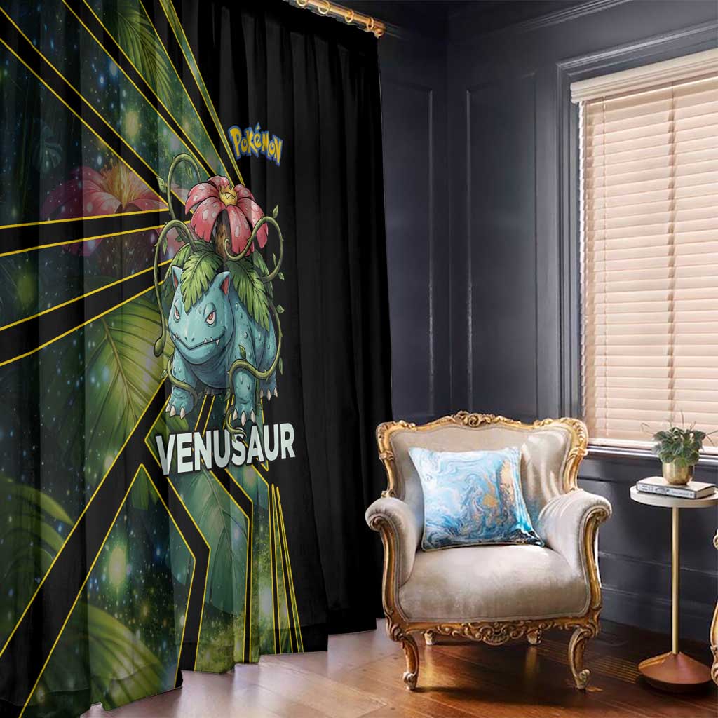 Venusaur Poké Window Curtain Jungle Flora Comic Style