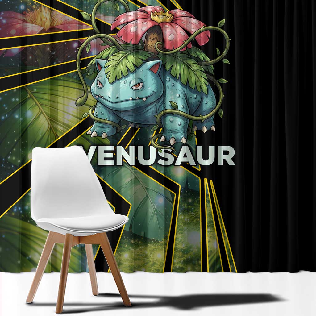 Venusaur Poké Window Curtain Jungle Flora Comic Style