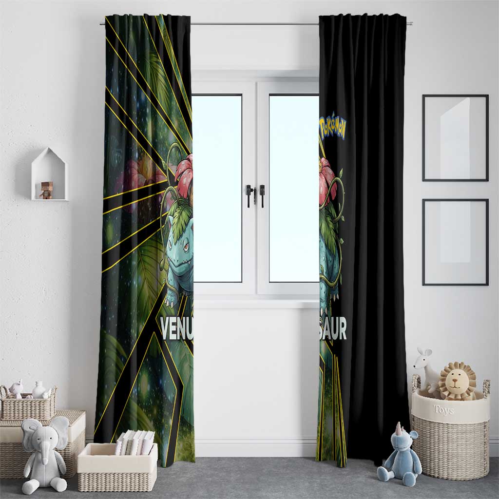 Venusaur Poké Window Curtain Jungle Flora Comic Style