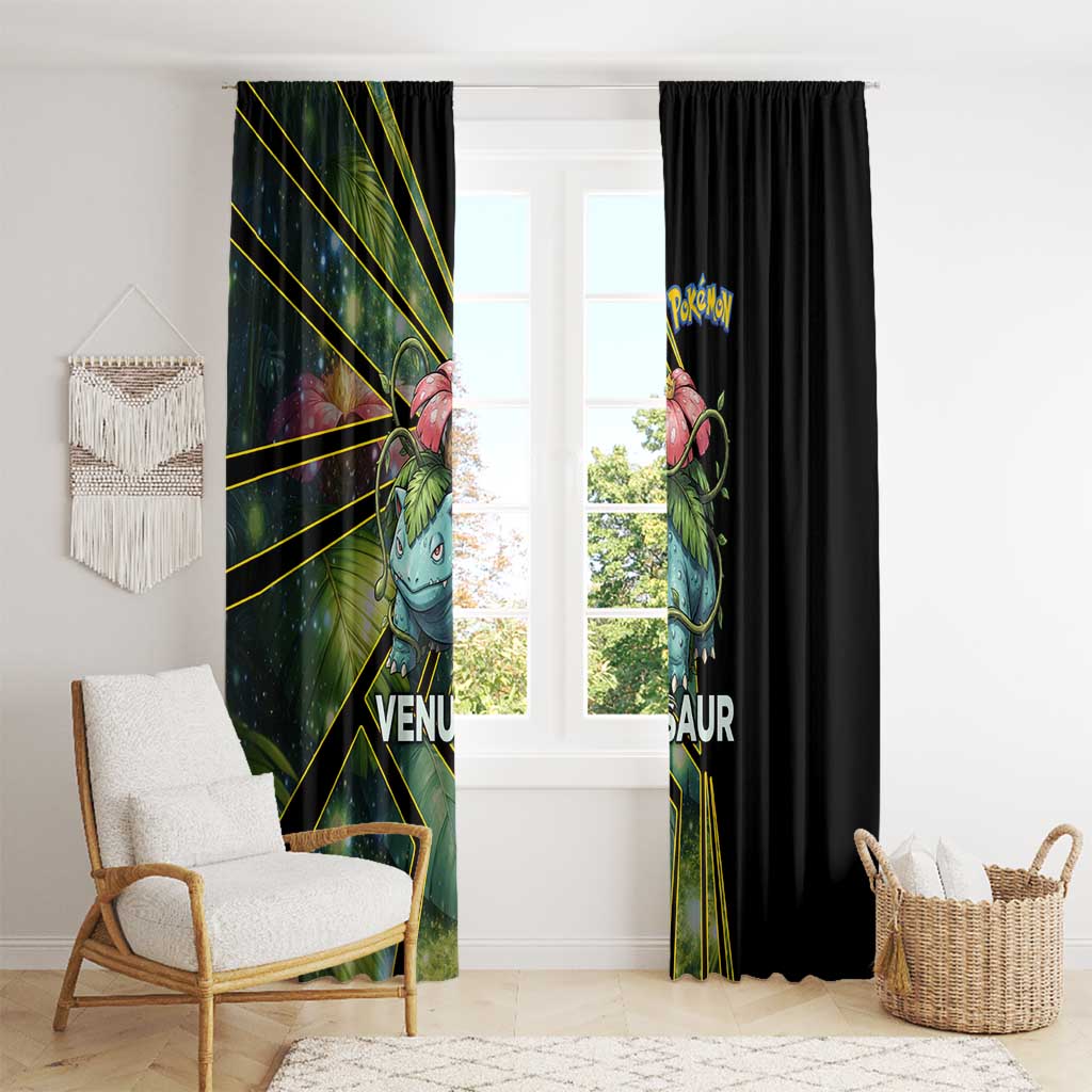 Venusaur Poké Window Curtain Jungle Flora Comic Style