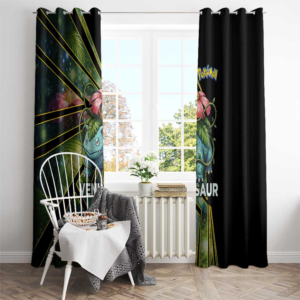 Venusaur Poké Window Curtain Jungle Flora Comic Style