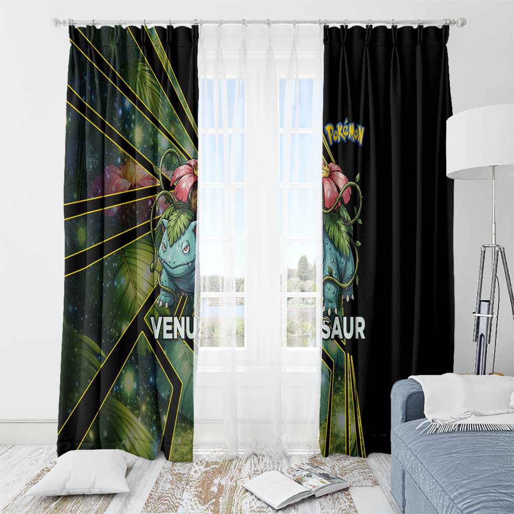 Venusaur Poké Window Curtain Jungle Flora Comic Style