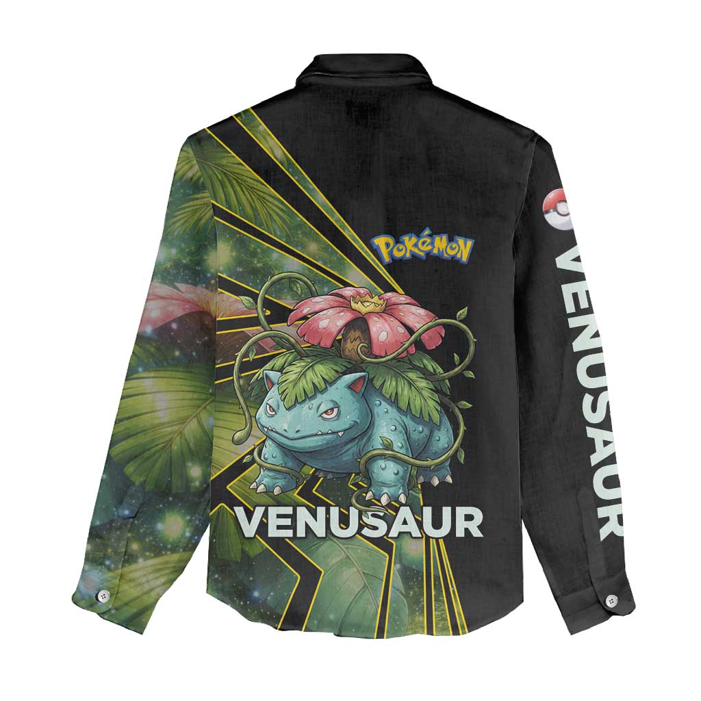 Venusaur Poké Women Casual Shirt Jungle Flora Comic Style