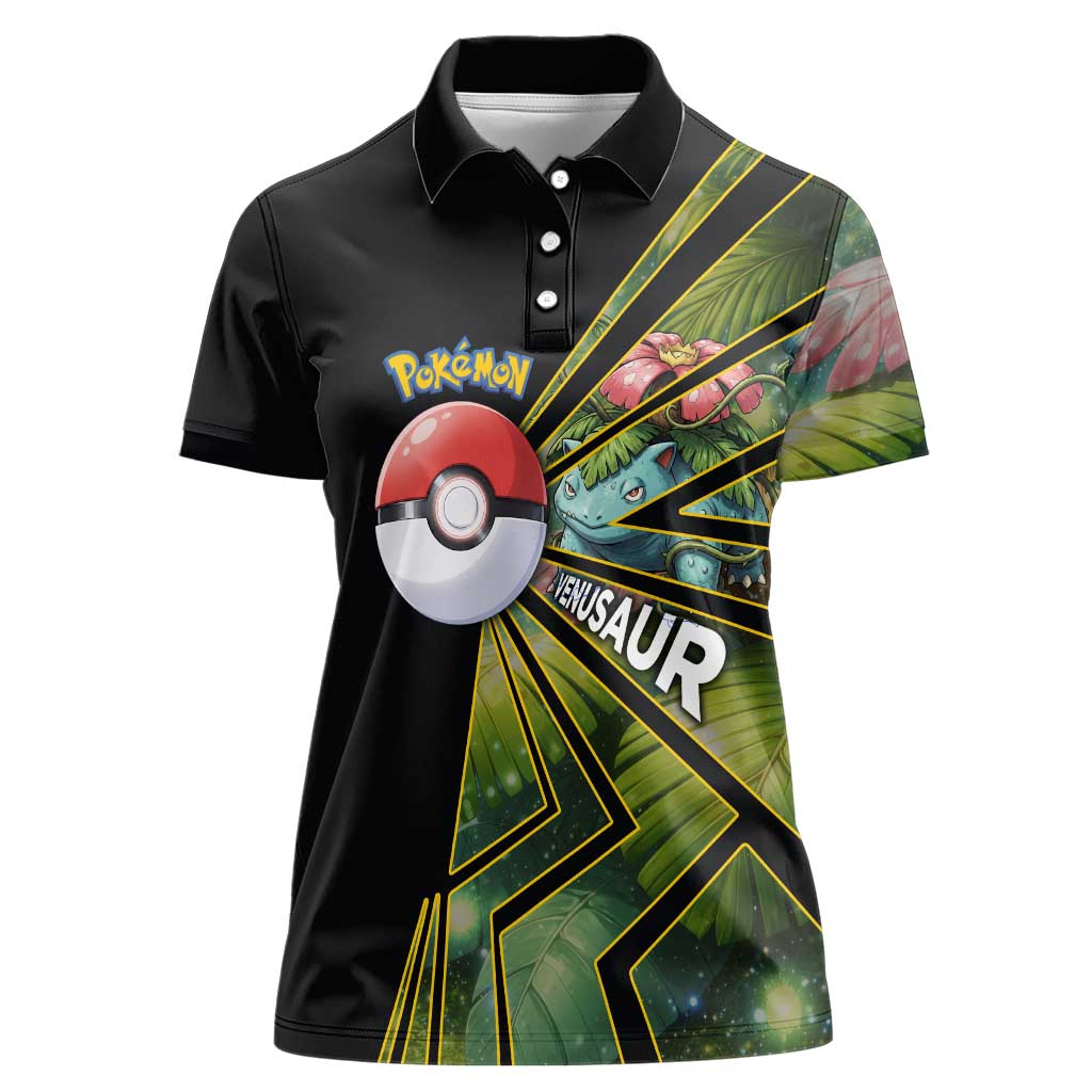 Venusaur Poké Women Polo Shirt Jungle Flora Comic Style