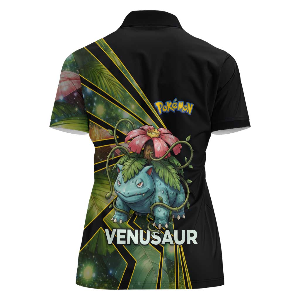 Venusaur Poké Women Polo Shirt Jungle Flora Comic Style