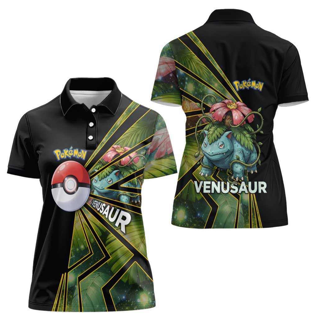 Venusaur Poké Women Polo Shirt Jungle Flora Comic Style