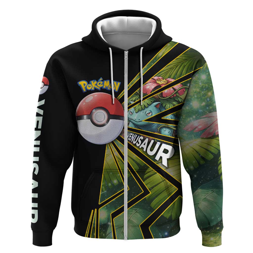 Venusaur Poké Zip Hoodie Jungle Flora Comic Style
