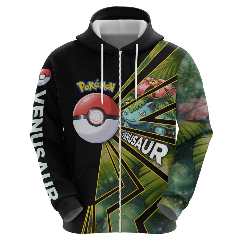Venusaur Poké Zip Hoodie Jungle Flora Comic Style