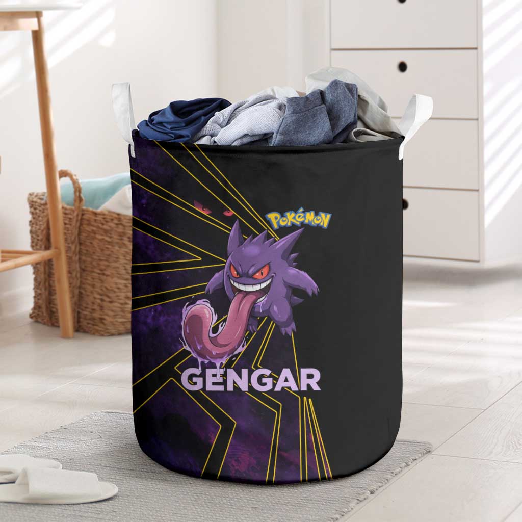 Gengar Poké Laundry Basket Neon Shadow Comic Style