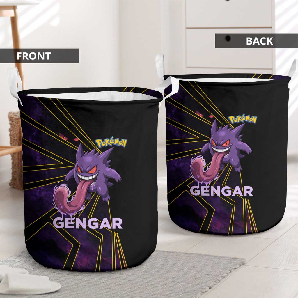 Gengar Poké Laundry Basket Neon Shadow Comic Style