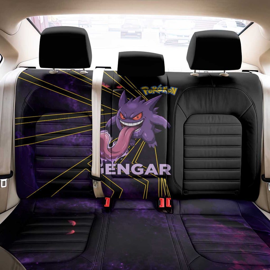 Gengar Poké Back Car Seat Cover Neon Shadow Comic Style