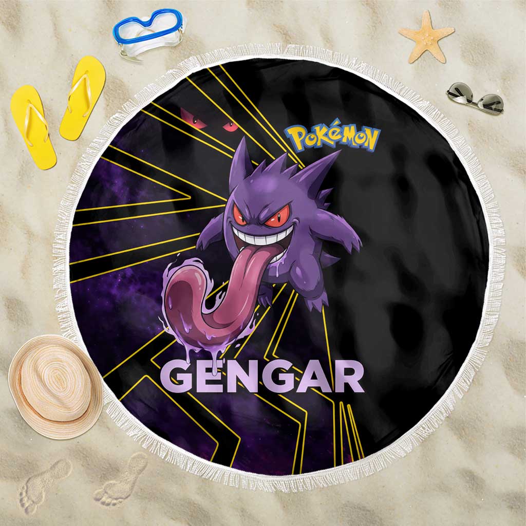 Gengar Poké Beach Blanket Neon Shadow Comic Style