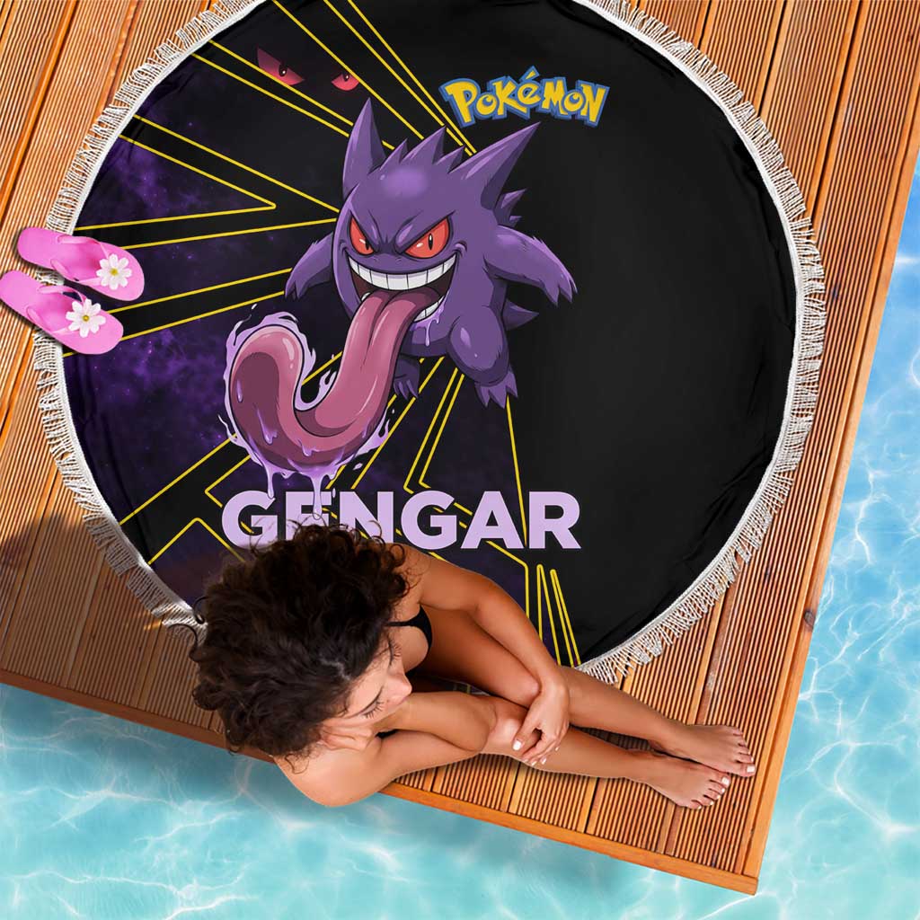 Gengar Poké Beach Blanket Neon Shadow Comic Style