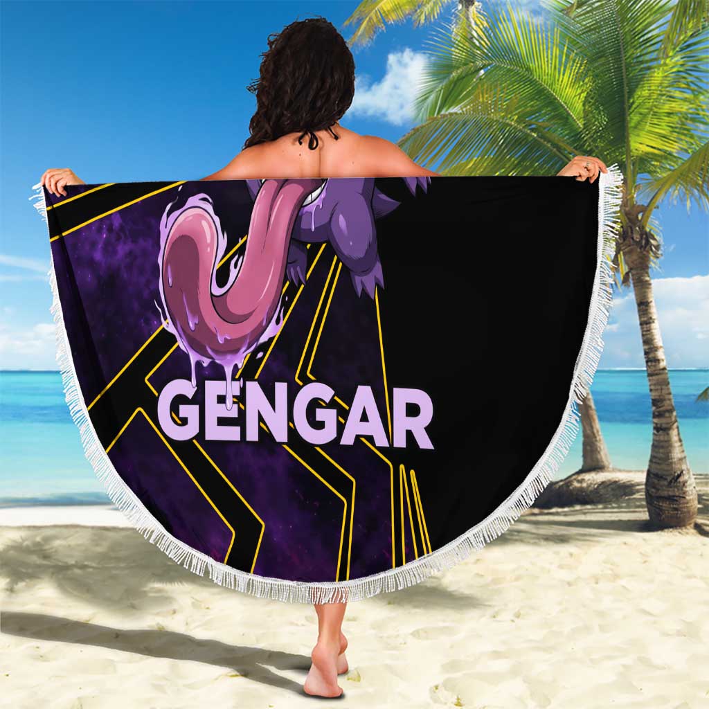 Gengar Poké Beach Blanket Neon Shadow Comic Style