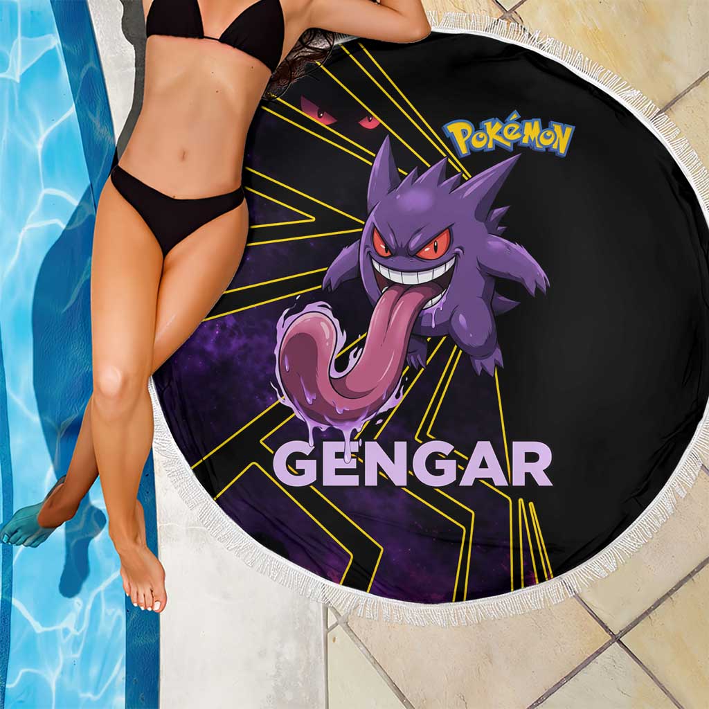Gengar Poké Beach Blanket Neon Shadow Comic Style