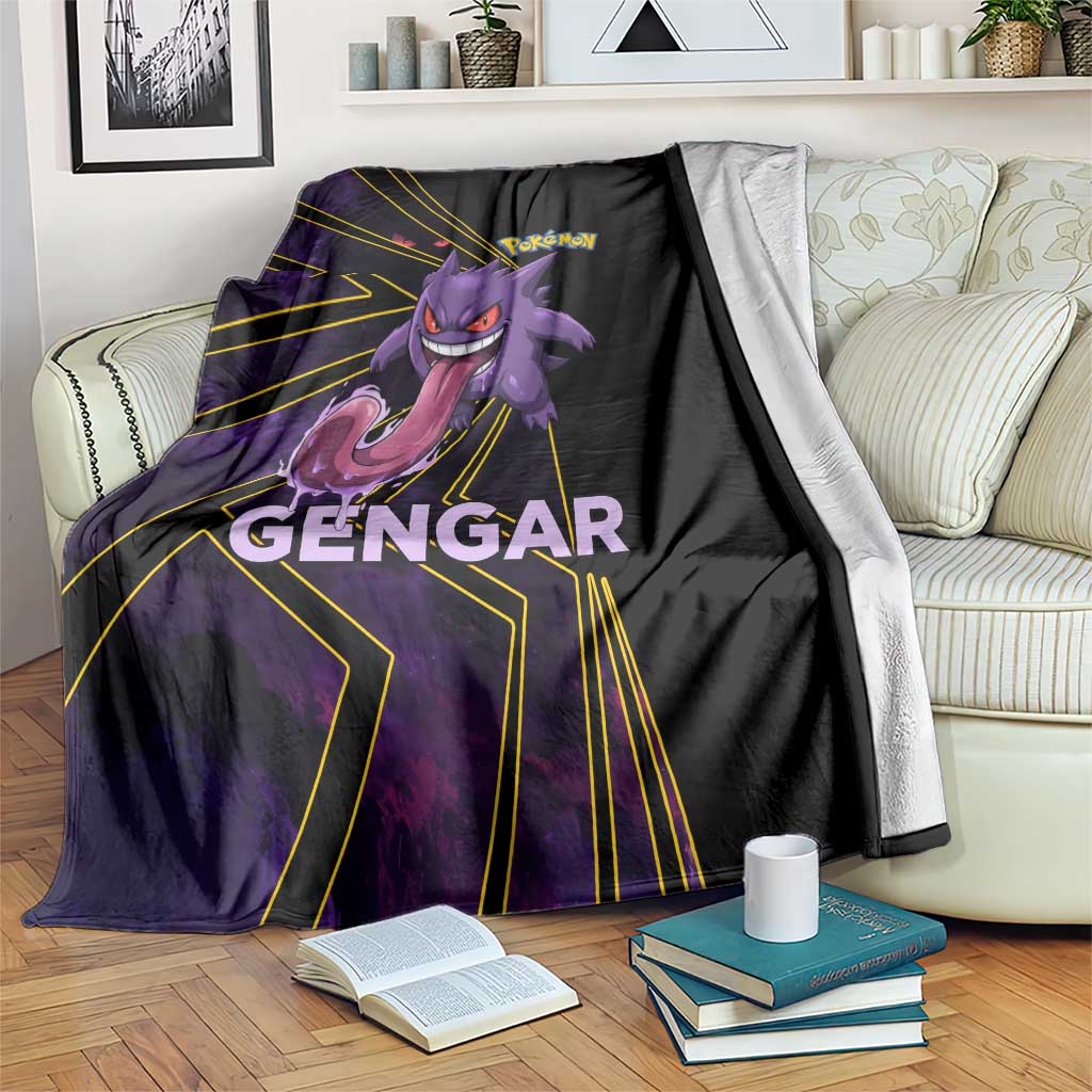 Gengar Poké Blanket Neon Shadow Comic Style