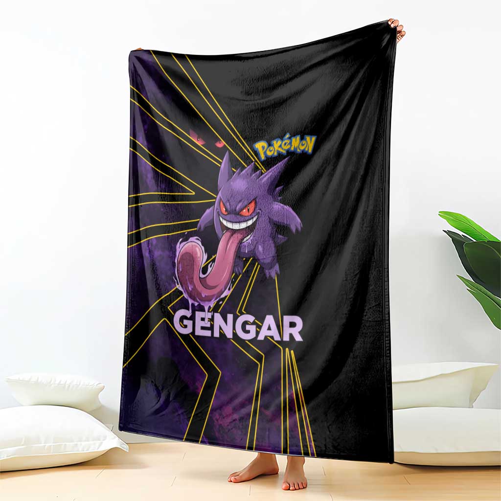 Gengar Poké Blanket Neon Shadow Comic Style