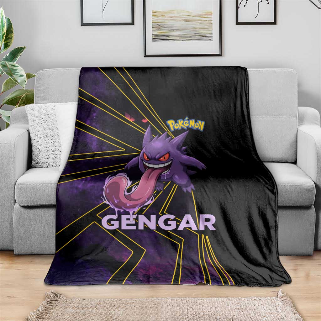 Gengar Poké Blanket Neon Shadow Comic Style