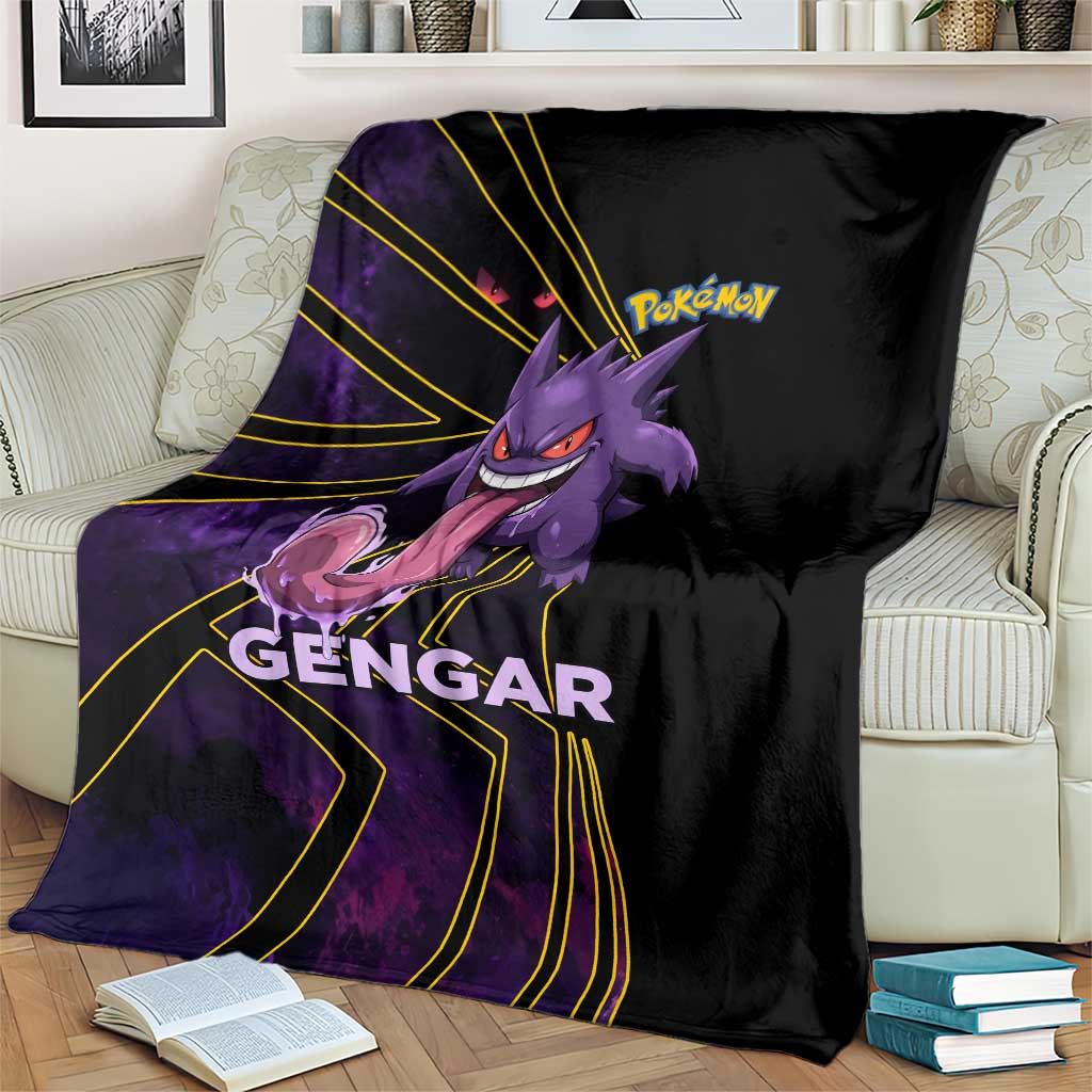 Gengar Poké Blanket Neon Shadow Comic Style