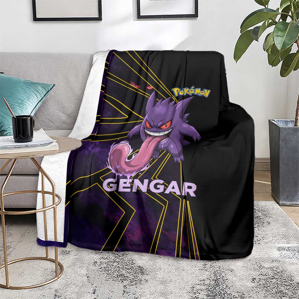 Gengar Poké Blanket Neon Shadow Comic Style