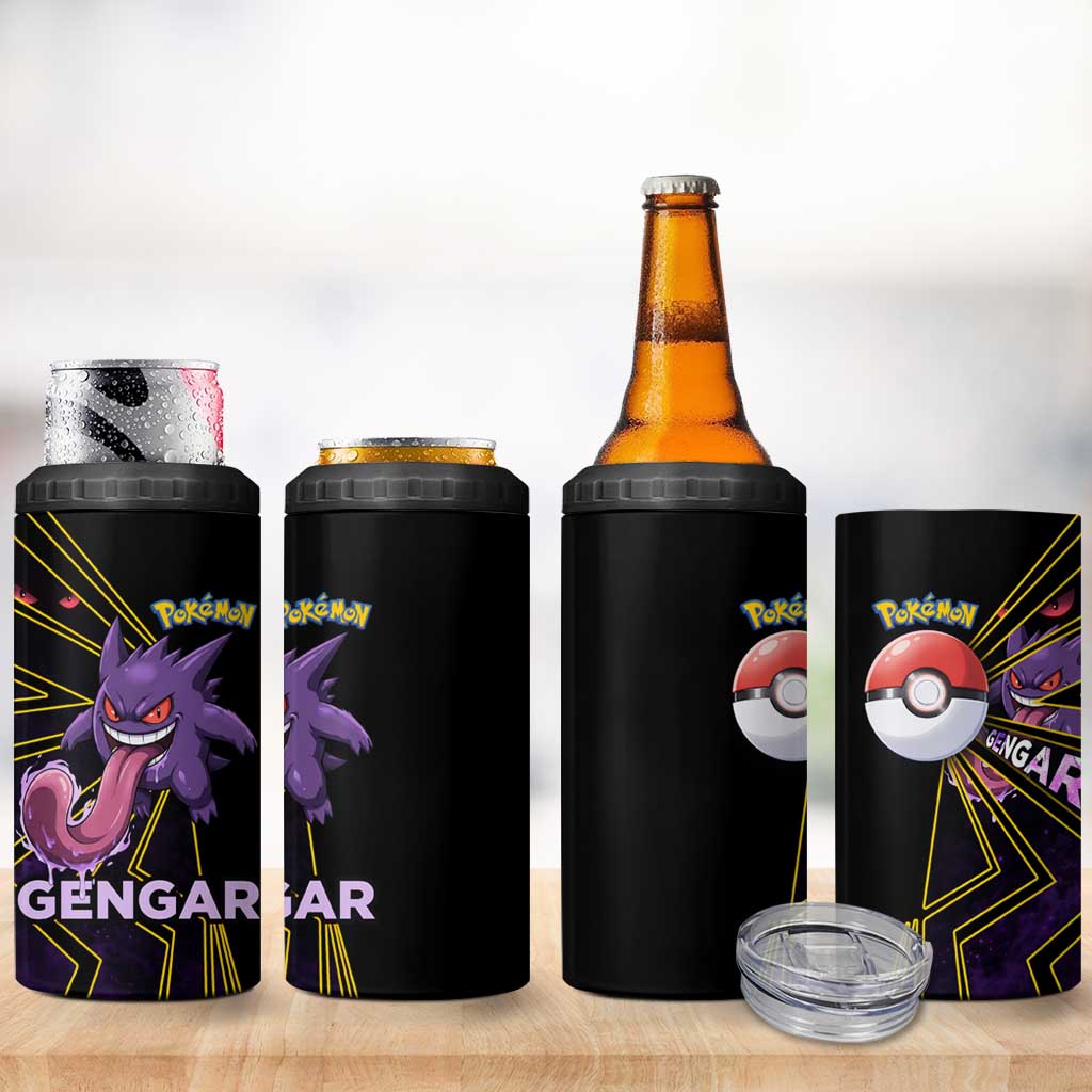 Gengar Poké 4 in 1 Can Cooler Tumbler Neon Shadow Comic Style