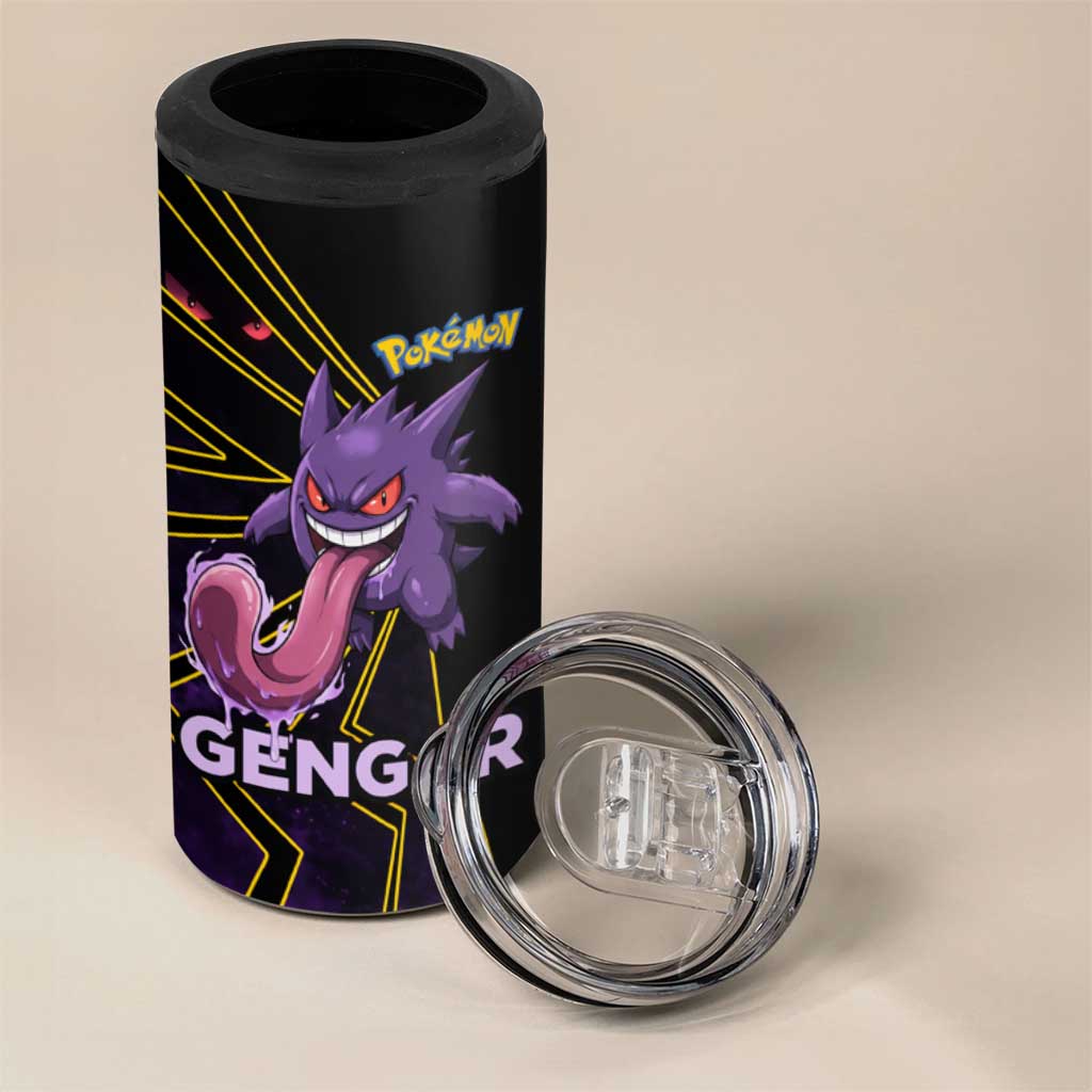 Gengar Poké 4 in 1 Can Cooler Tumbler Neon Shadow Comic Style