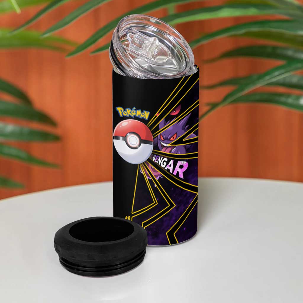 Gengar Poké 4 in 1 Can Cooler Tumbler Neon Shadow Comic Style