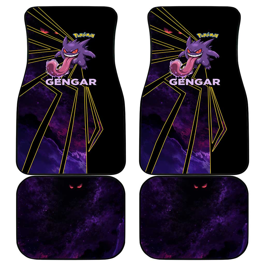 Gengar Poké Car Mats Neon Shadow Comic Style