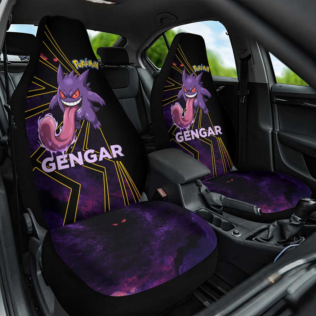 Gengar Poké Car Seat Cover Neon Shadow Comic Style