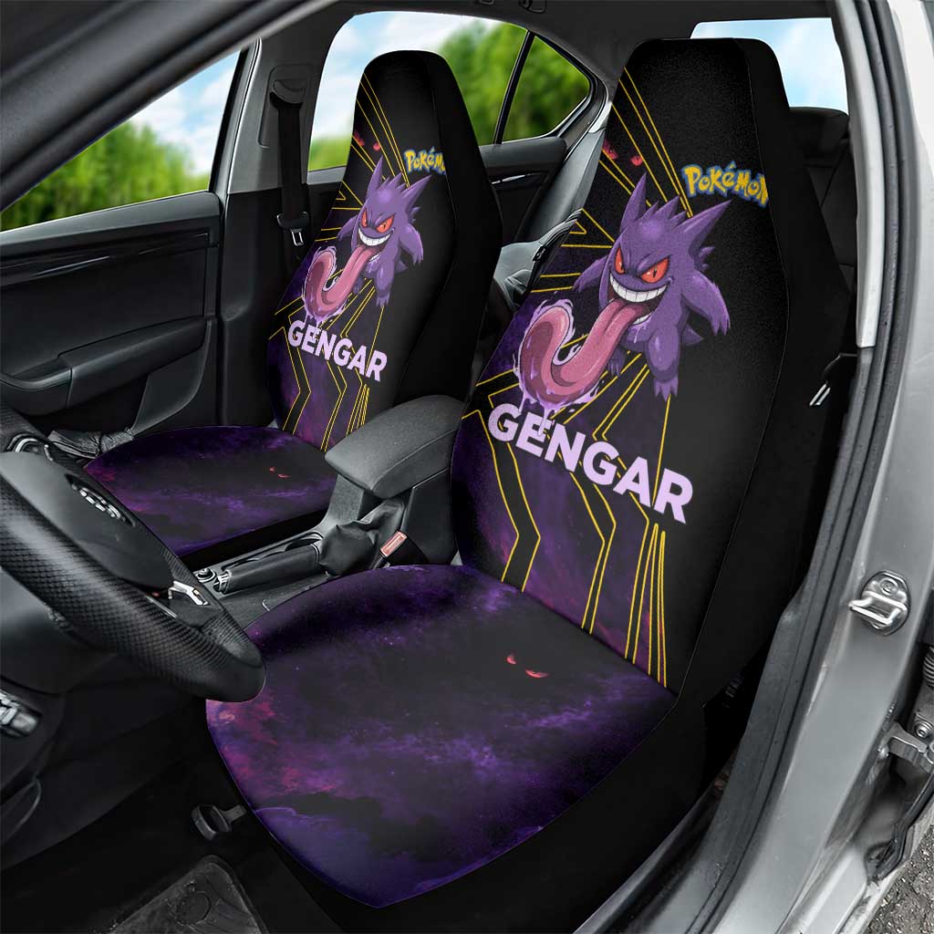 Gengar Poké Car Seat Cover Neon Shadow Comic Style