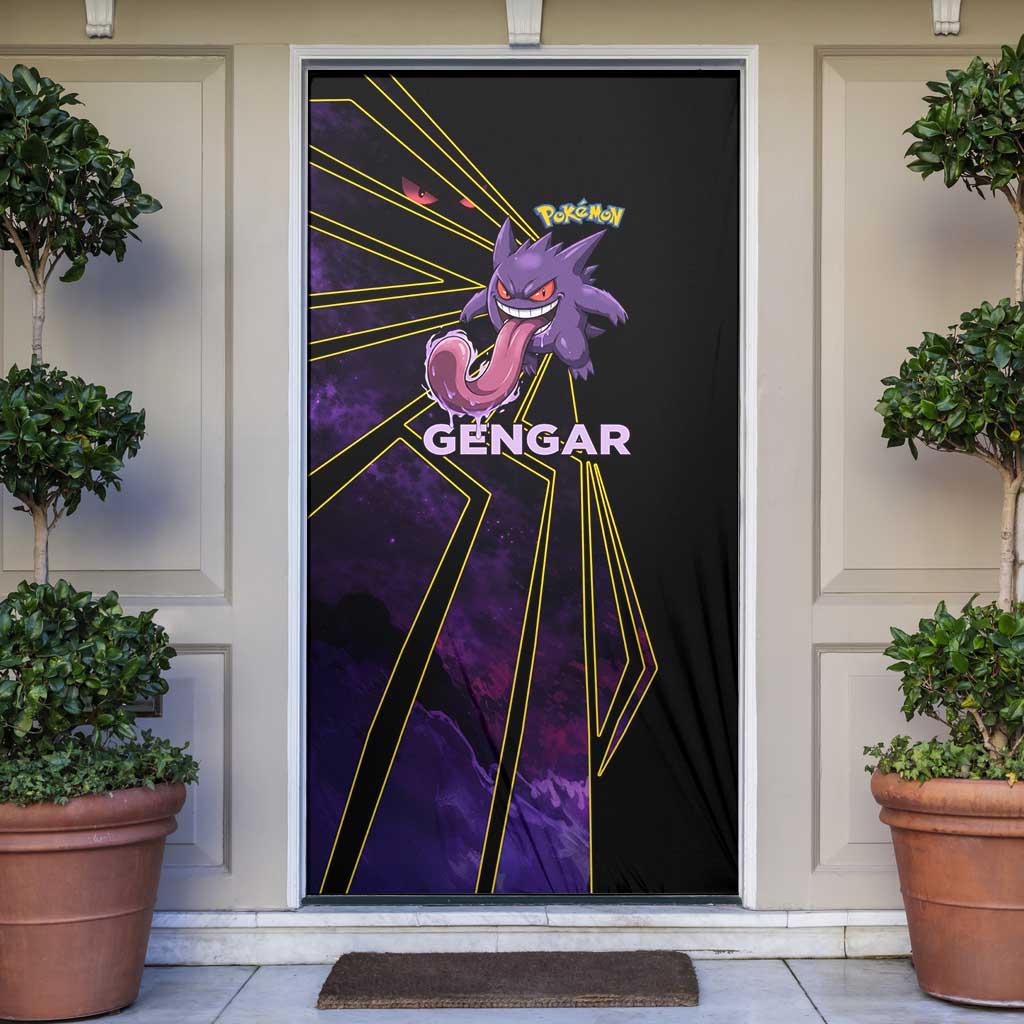 Gengar Poké Door Cover Neon Shadow Comic Style
