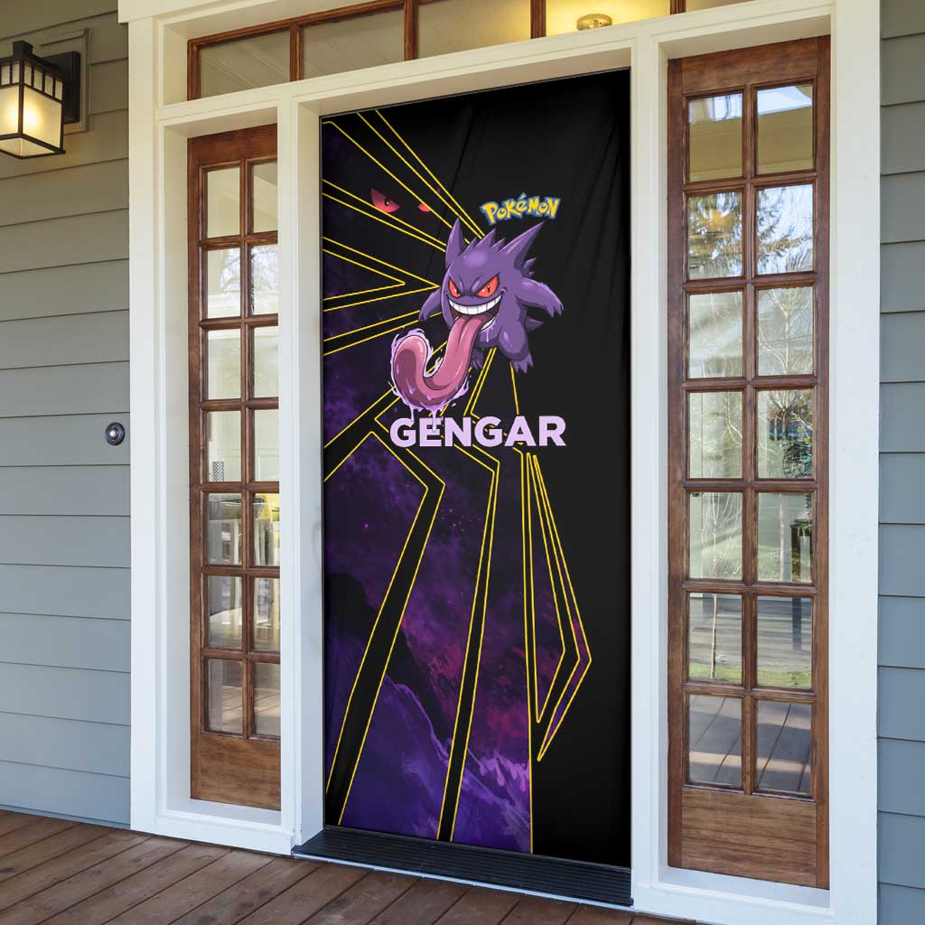 Gengar Poké Door Cover Neon Shadow Comic Style