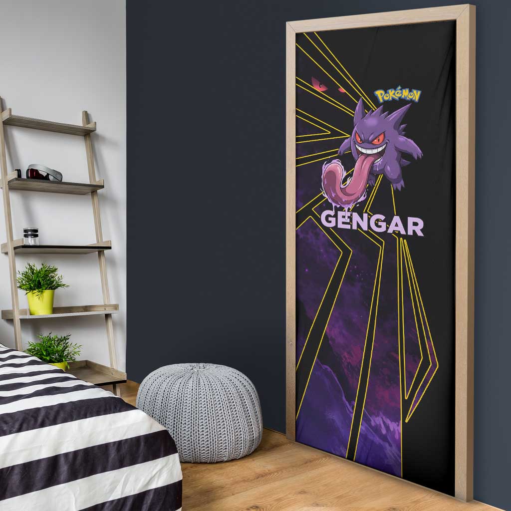 Gengar Poké Door Cover Neon Shadow Comic Style
